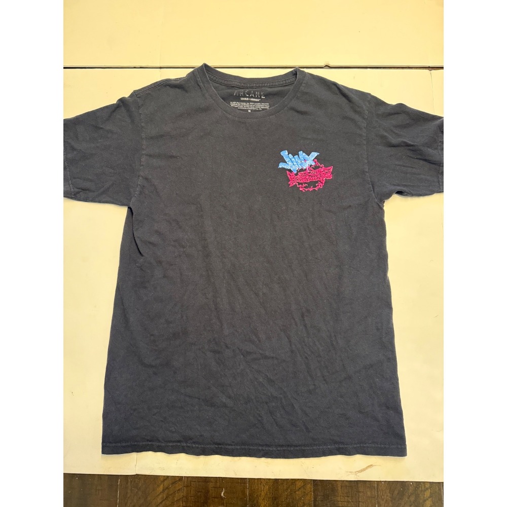 Arcane League of Legends Jinx Graphic T-Shirt Black Riot Games Mens Medium